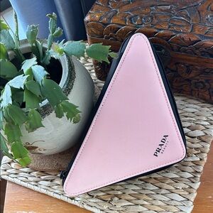 Prada Light Pink Triangle Pouch
